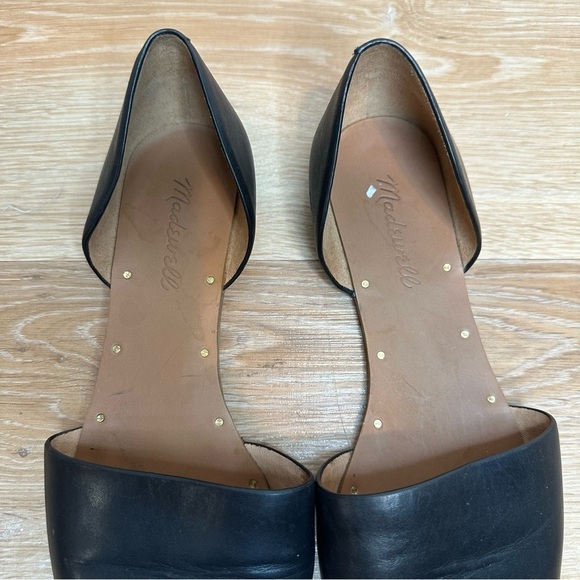 Madewell Thea Black Leather Open Toe Flat Sandals, Size 7.5 - Picture 7 of 11